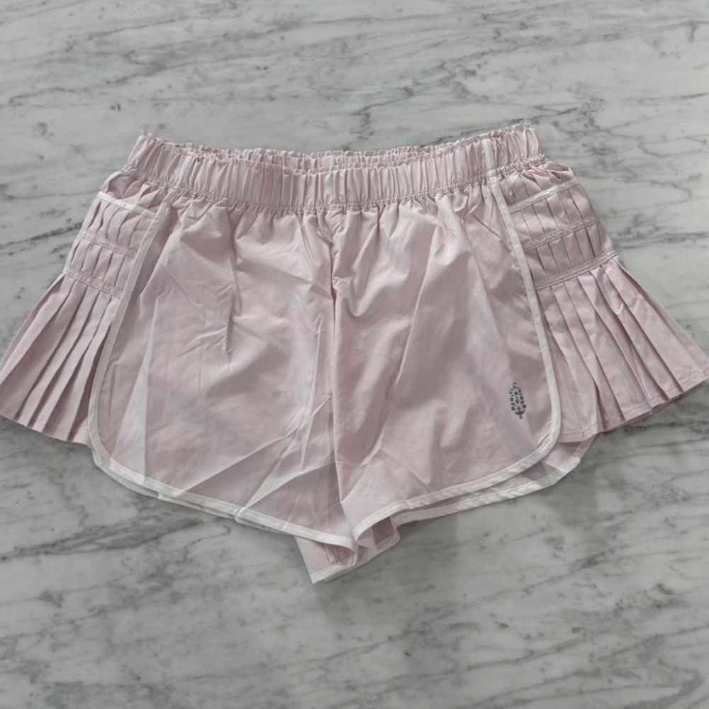 🩷FP Movement Easy Tiger Pleated Athletic Shorts Rose Wash Color - Picture 3 of 7